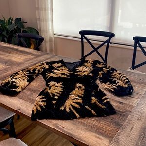 Retrofete beaded palm dress